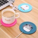 Power Supply Office USB Coffee Cup Tea Heater Heating Soft Rubber Coaster Protector Anti-heat Cute Panda Cat