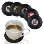 Newest Arrivals faroot Retro Silicone Glass Skid Mat Vinyl Cd Album Drinks Coasters Cup Holder fashion cups mats pads