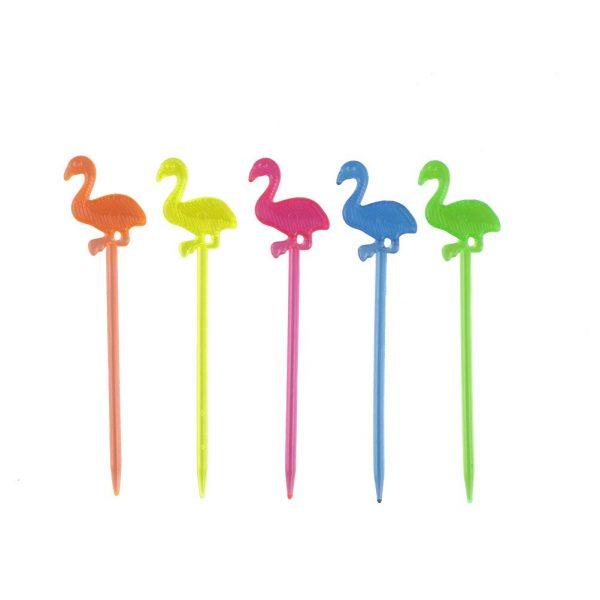 Flamingo Feestelijke Cocktailprikkers | Cocktail Prikkers