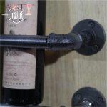 Industrieel Wijnrek | Vintage Wijnrek | Retro Wijnrek – Loft Waterpijp Wandrek voor Wijn