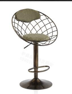 0010 Iron bar chair. High stool. ..Vintage hairdressing stool..2212 2