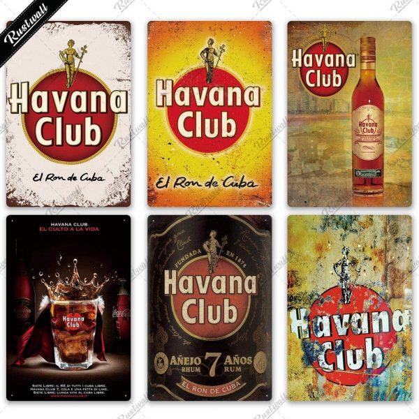 Havana Club Vintage/Retro Emaille Wandbord | Havana Club Merchandise | Havana Club Accessoires