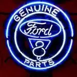 Business Custom NEON SIGN board Forautomobile Ford V8 Motor Company REAL GLASS Tube BEER BAR PUB Club Shop Light Signs 16*15″