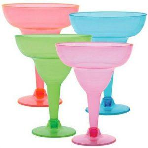 party-dimensions-set-van-12-stuks-plastic-cocktailglas-margarita-355-ml-neon